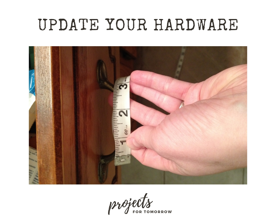Update your bathroom by changing out the old hardware for new ones.