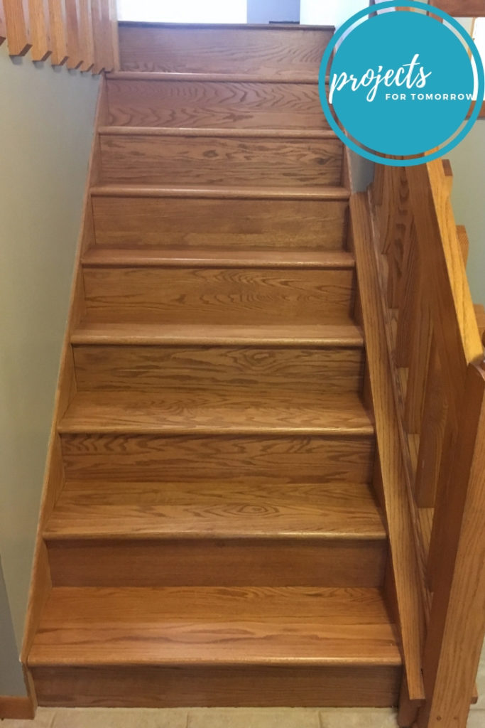 solid oak stairs during a renovation