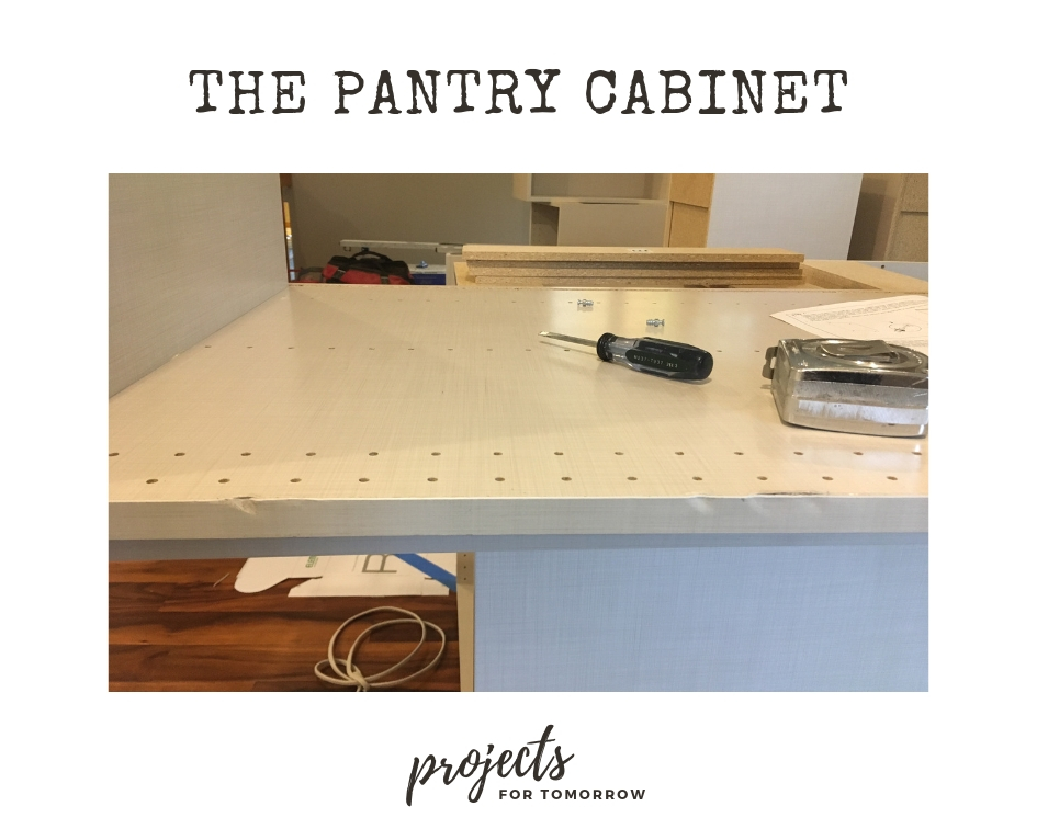 the fifth issue we had during the kitchen remodel was the defectiveness of our pantry cabinet. It came out of the box with a smashed edge.