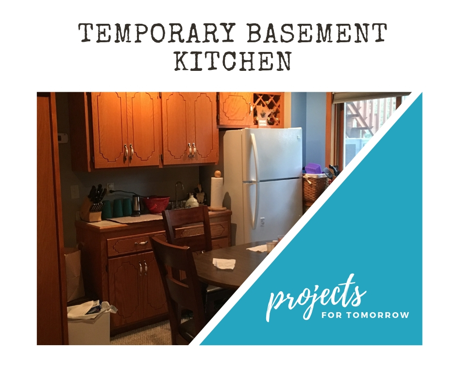 temporary basement kitchen